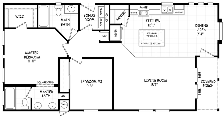 Sedona ridge 24482a hero and floor plan home features