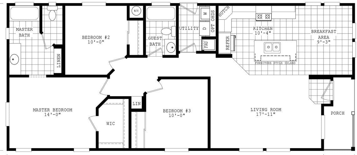 Durango porch homes 24563a floor plan home features