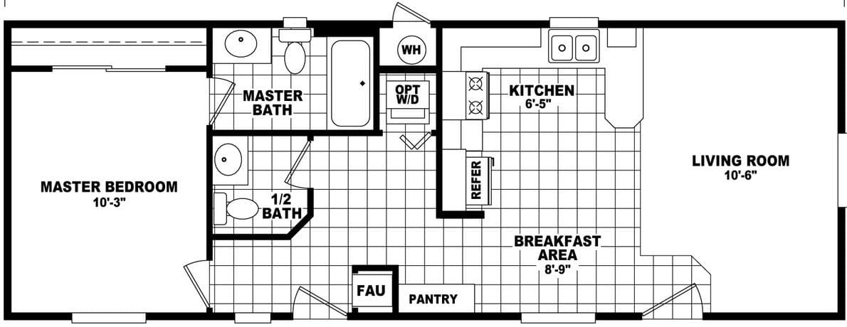 Economy plus 16441a floor plan home features