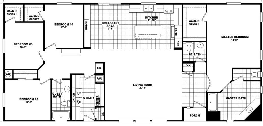 Mountain ridge 32684a floor plan home features