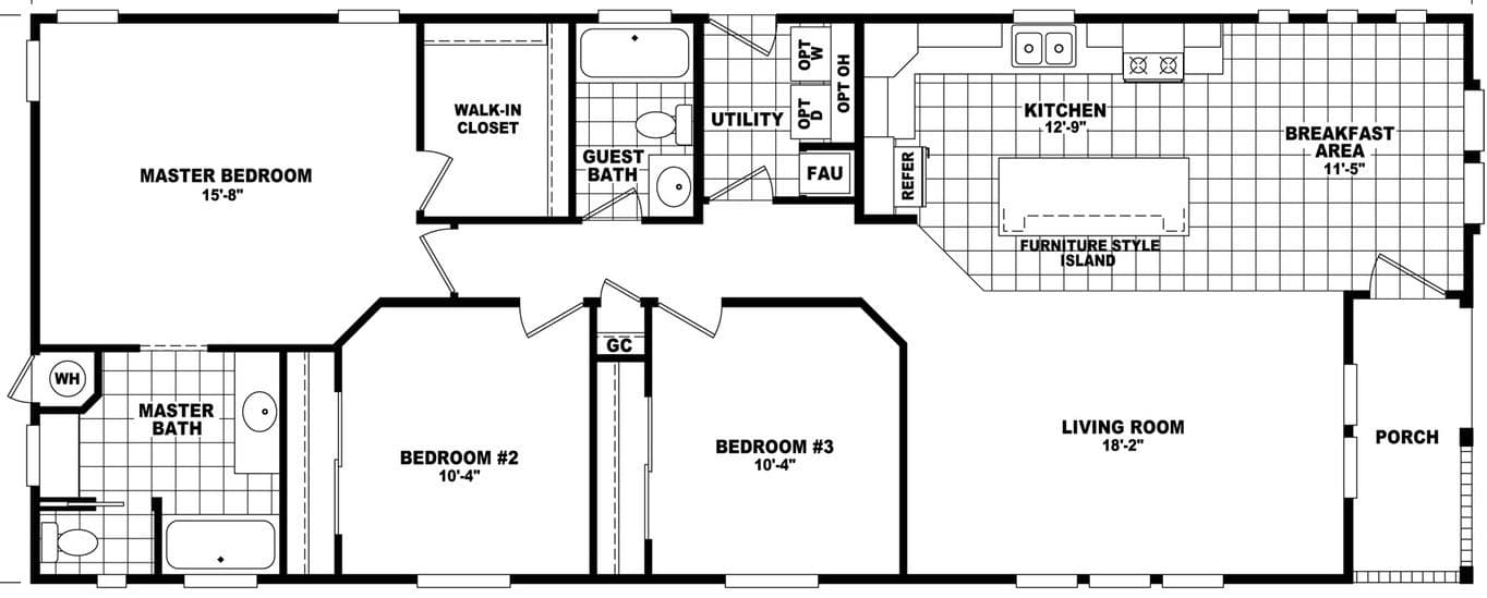 Westin porch 24603a floor plan home features