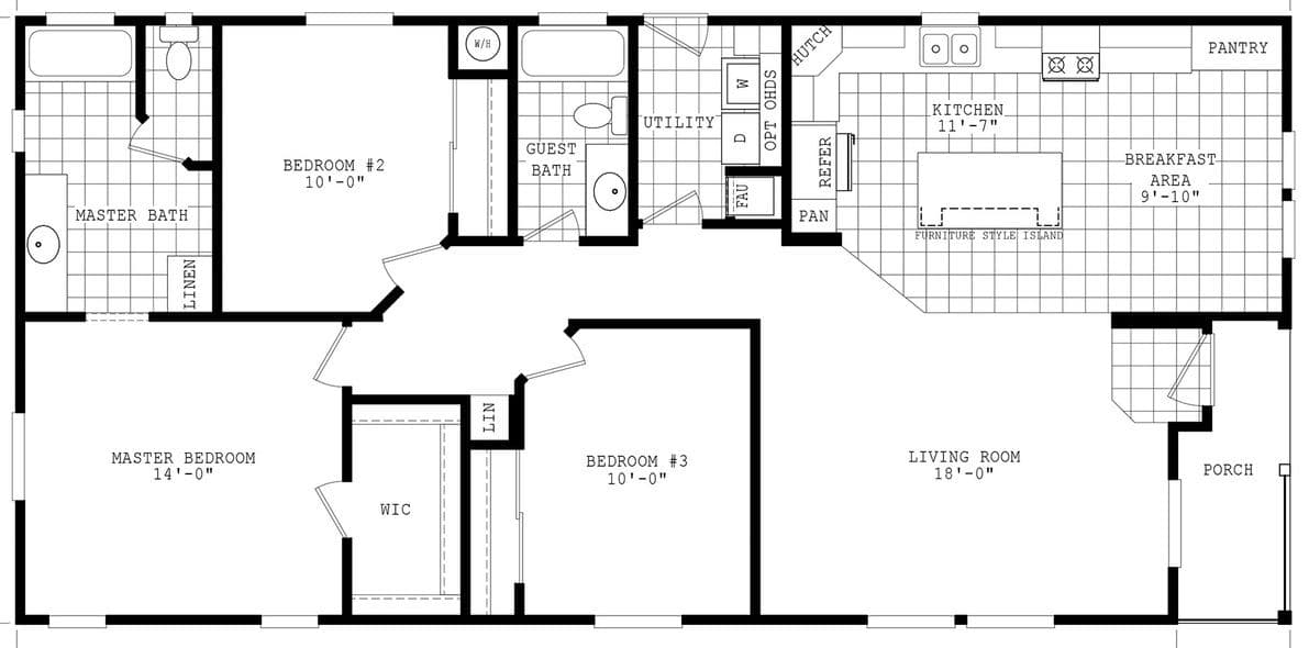 Durango porch homes 28563c floor plan home features