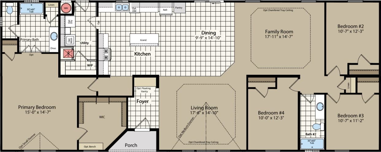 American freedom 3276r floor plan home features