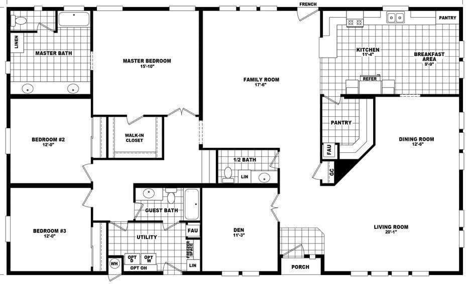 Mountain ridge 40683c floor plan home features