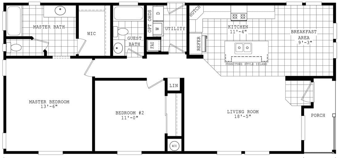 Durango porch homes 24522a floor plan home features