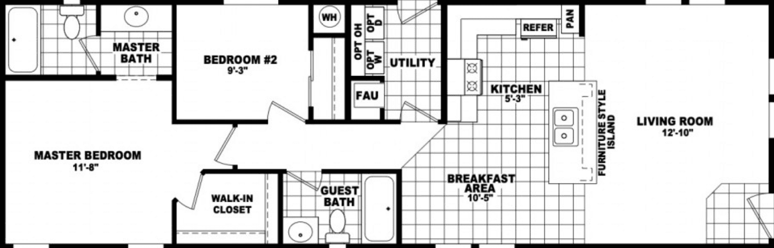 Economy plus 18602a floor plan home features