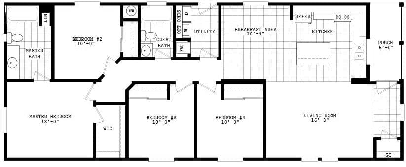 Limited series 24604a floor plan home features