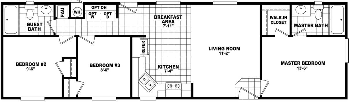 Economy plus 16563a floor plan home features