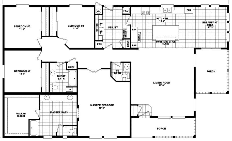 Mountain ridge 40684a floor plan home features