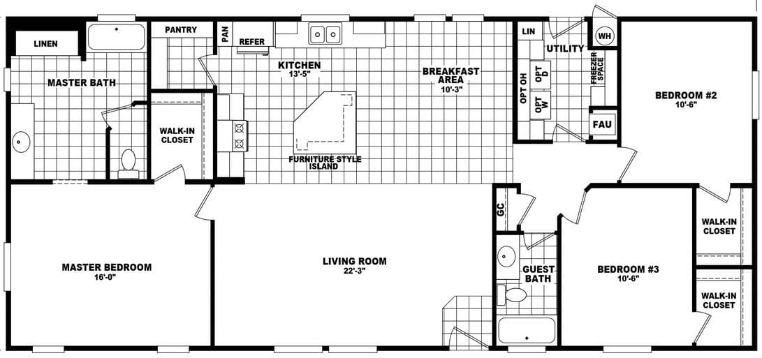 Mountain ridge 28603a floor plan home features