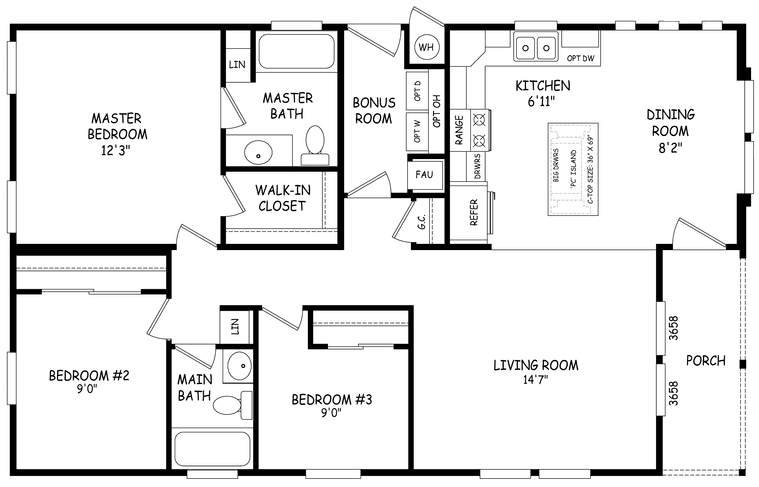 Sedona ridge 28443a hero and floor plan home features