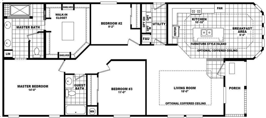 Catalina 2861a floor plan home features