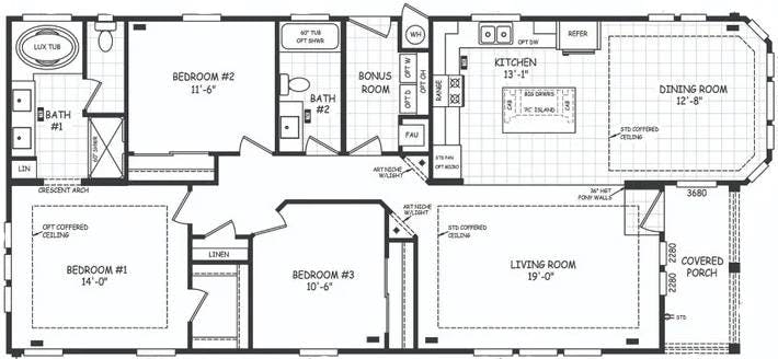 Pacifica 28613d floor plan home features