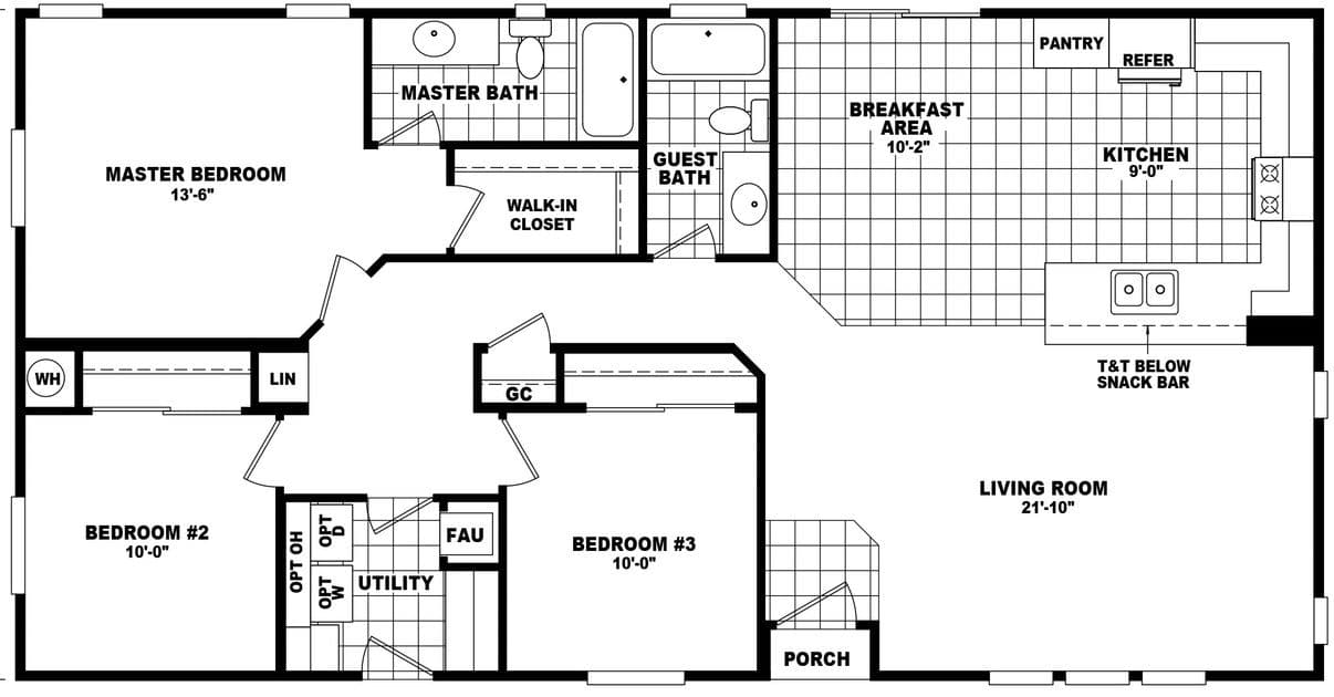 Mountain ridge 28523b floor plan home features