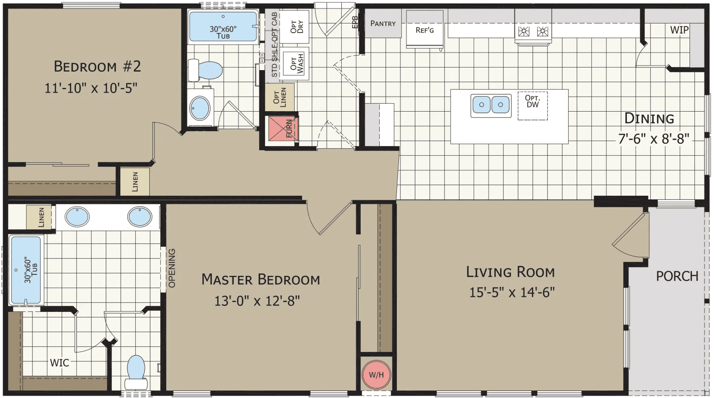 Af2848u floor plan home features