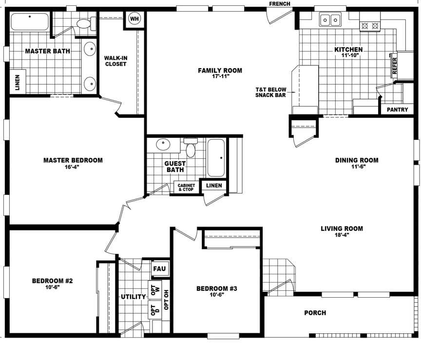 Mountain ridge 40503a floor plan home features