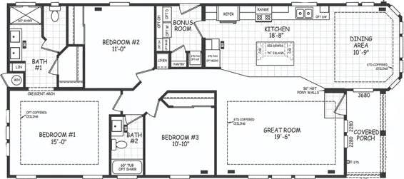 Pacifica 28613c floor plan home features