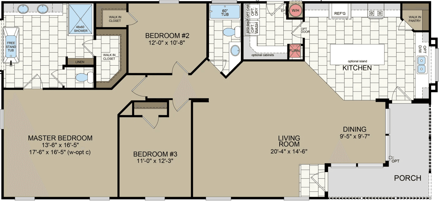 Af3266d floor plan home features