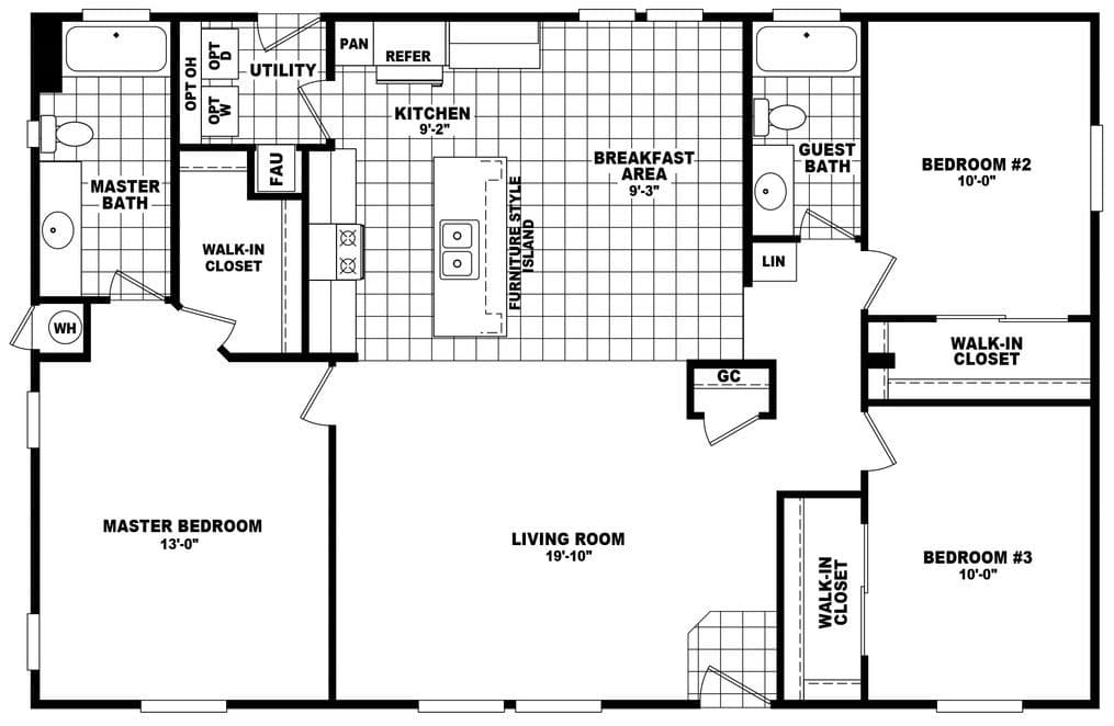 Mountain ridge 32483a floor plan home features