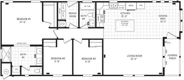 Pinnacle 24563a floor plan home features