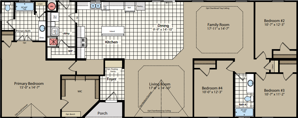 American freedom  floor plan home features